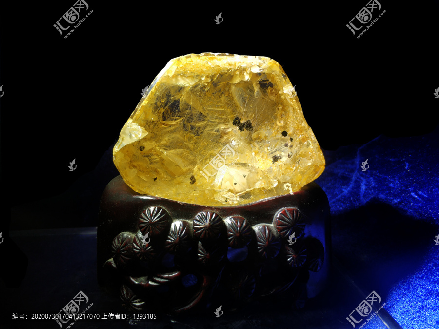 黄水晶原石方解石原石