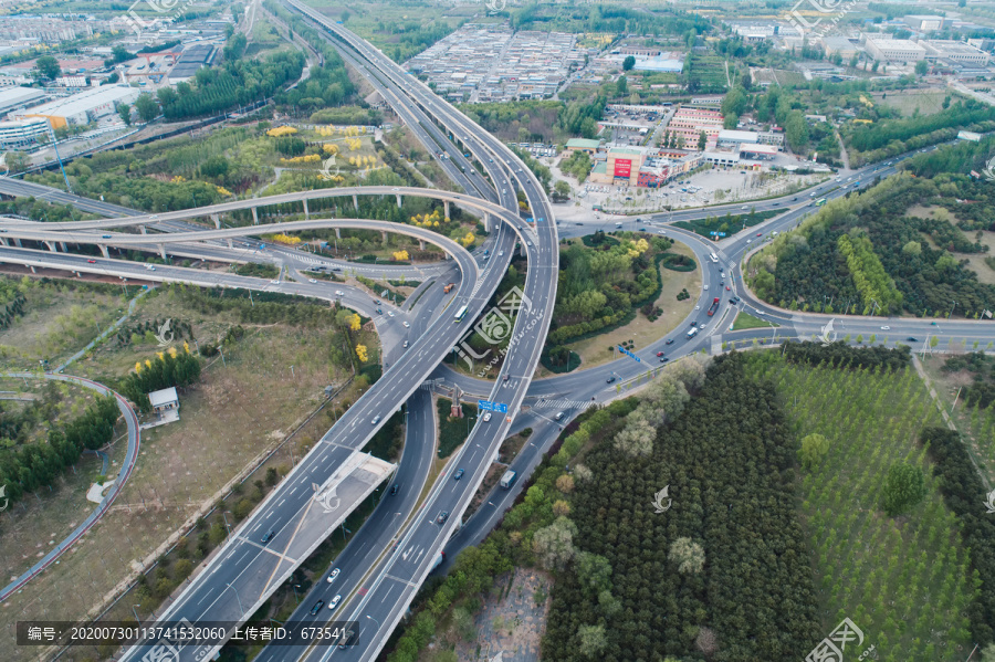 航拍北京怀柔环岛高速公路