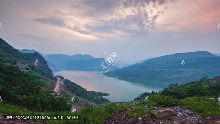 宜宾金沙江向家坝库区山水风光