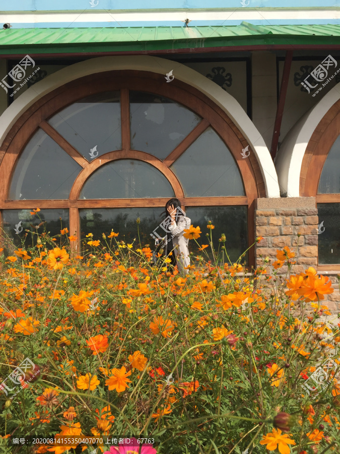 少女与鲜花