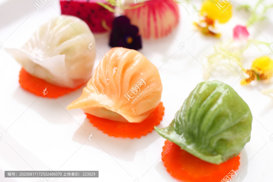 三彩水晶虾饺