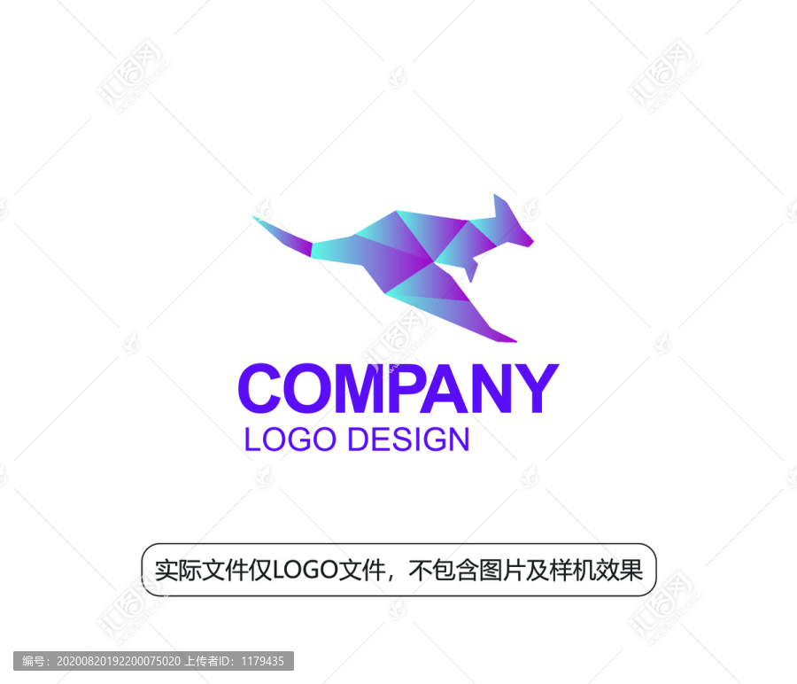 袋鼠渐变LOGO