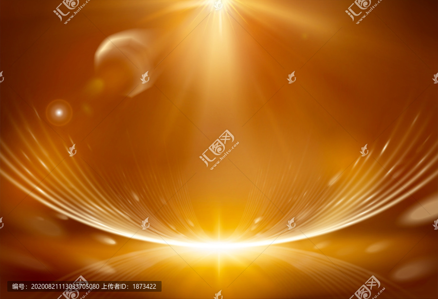 金色质感抽象光束背景