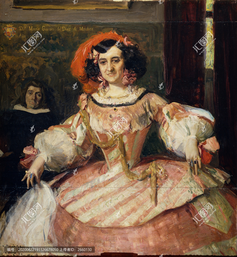 华金索罗拉女性肖像油画