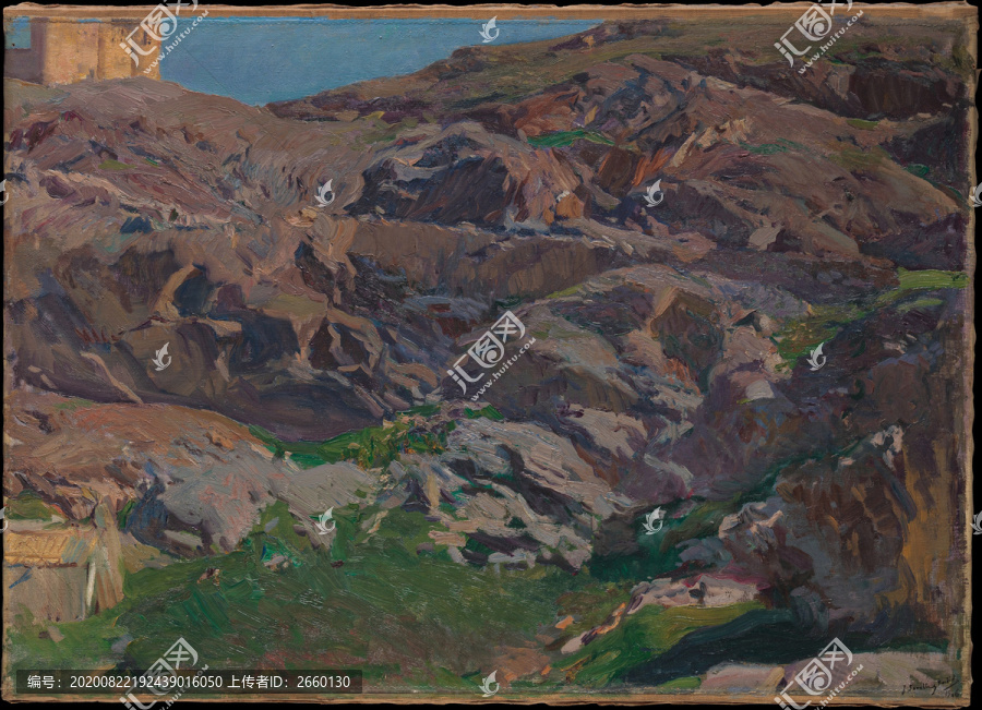 华金索罗拉抽象隔壁山丘风景油画