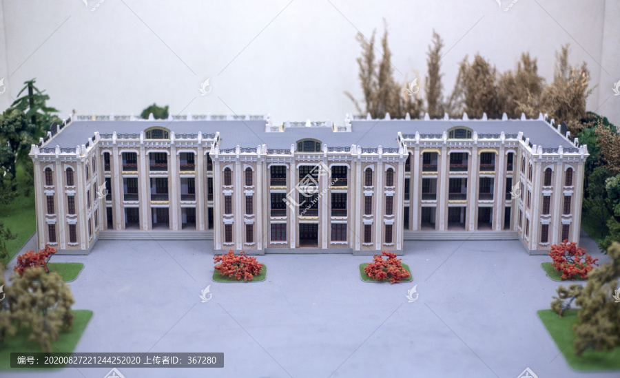 老上海中学学堂建筑模型