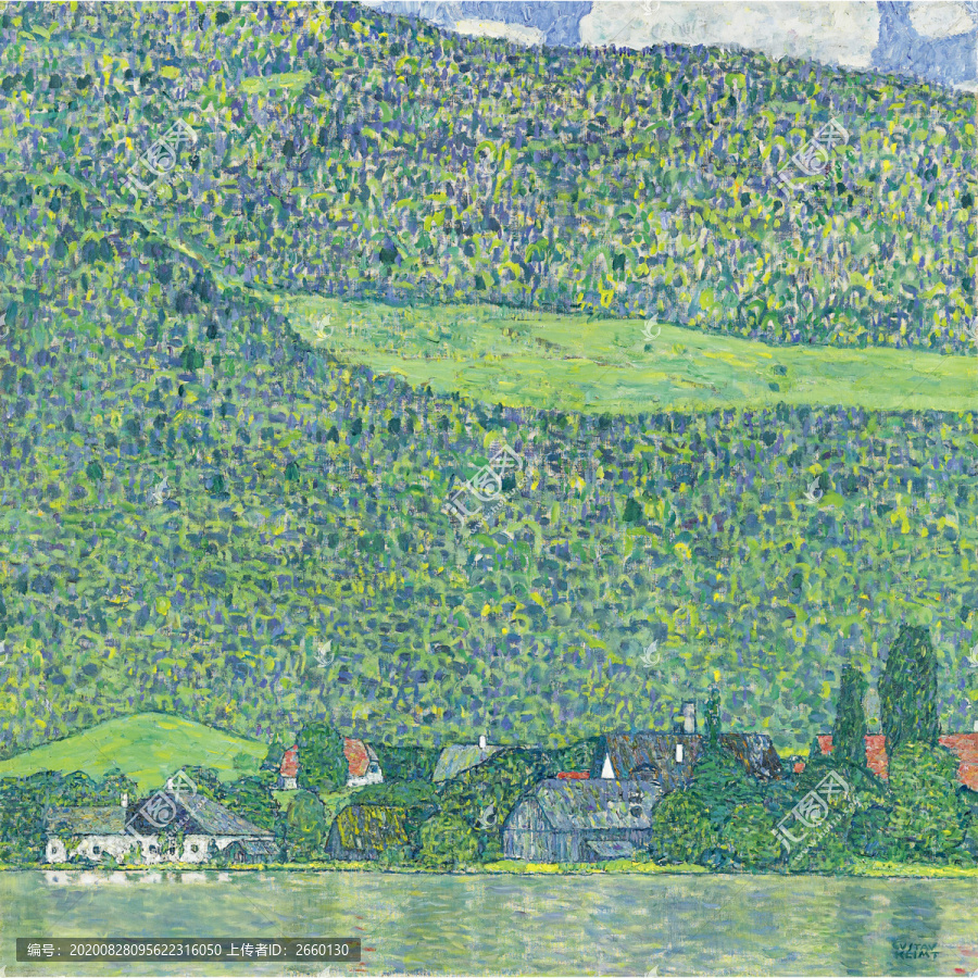 古斯塔夫·克林姆特美式风景复古油画