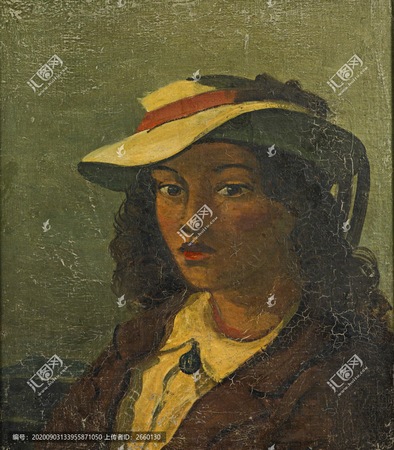 安德烈·德朗戴帽子的女人的肖像