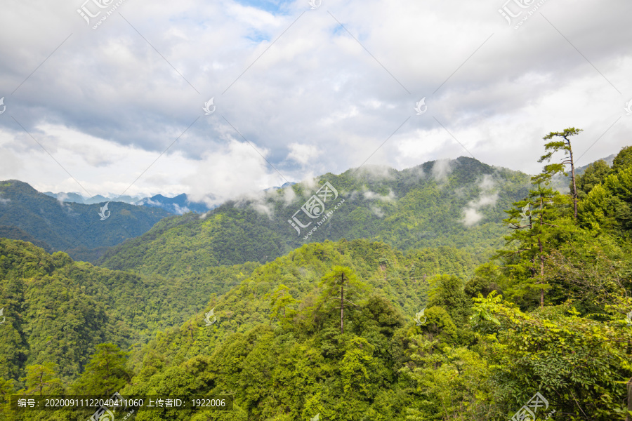 广东第一峰山上跌落的云雾