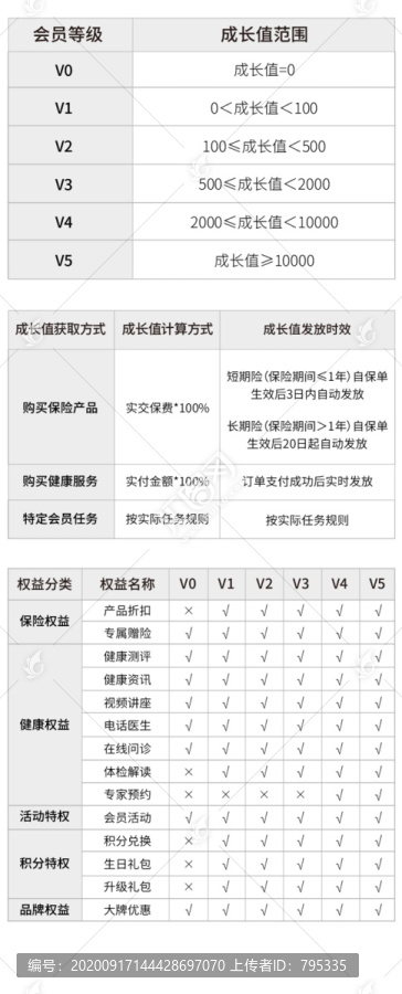 会员积分等级设计模板