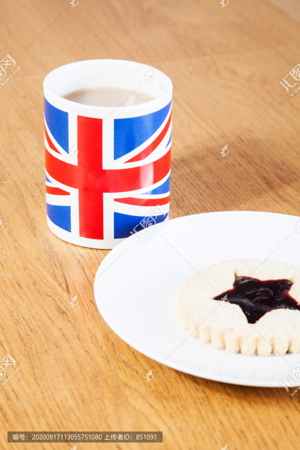 英国茶和明星饼干