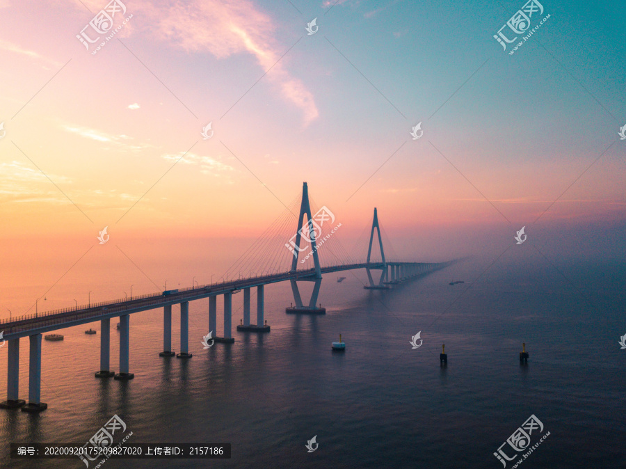 杭州湾跨海大桥日出