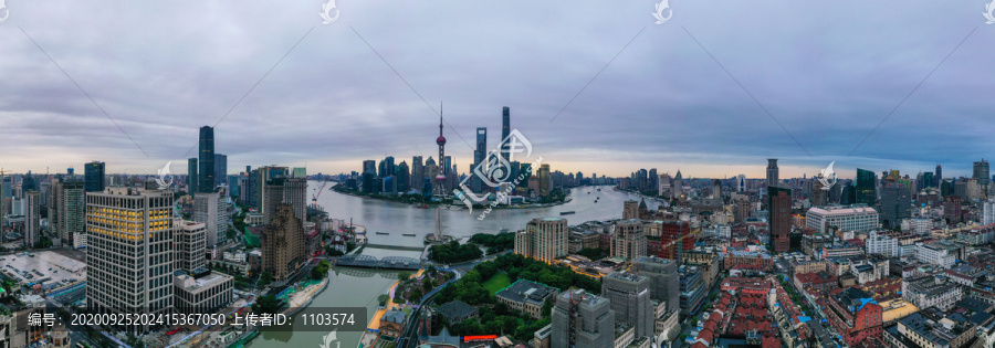 航拍上海城市全景007