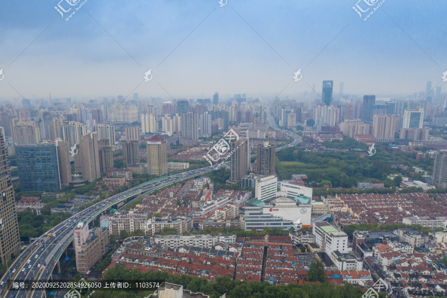 航拍上海城市全景043