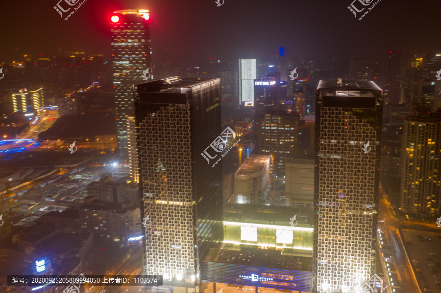 航拍上海城市夜景140