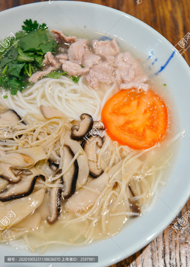 香菇肉片面