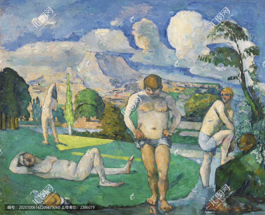 Paul.Cézanne游泳者休息