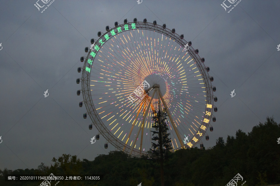 摩托天轮夜景摩天轮景观