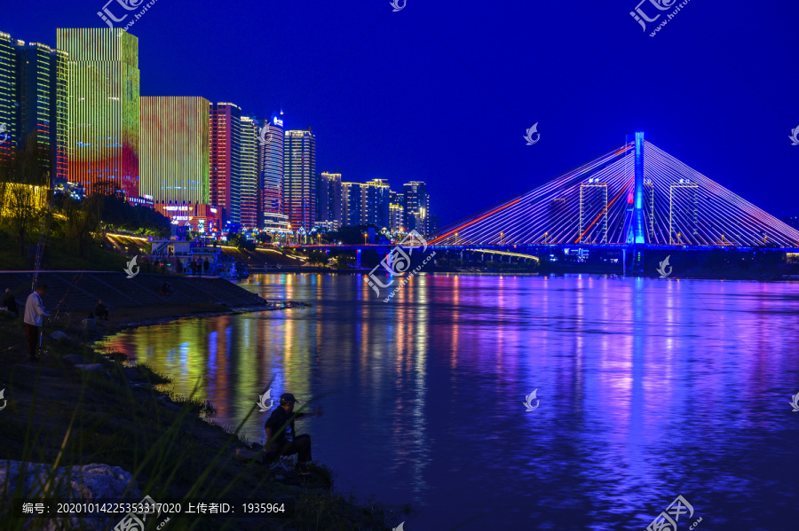 四川南充城市夜景