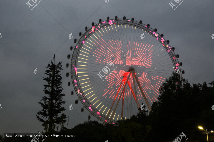 摩天轮夜景观景轮