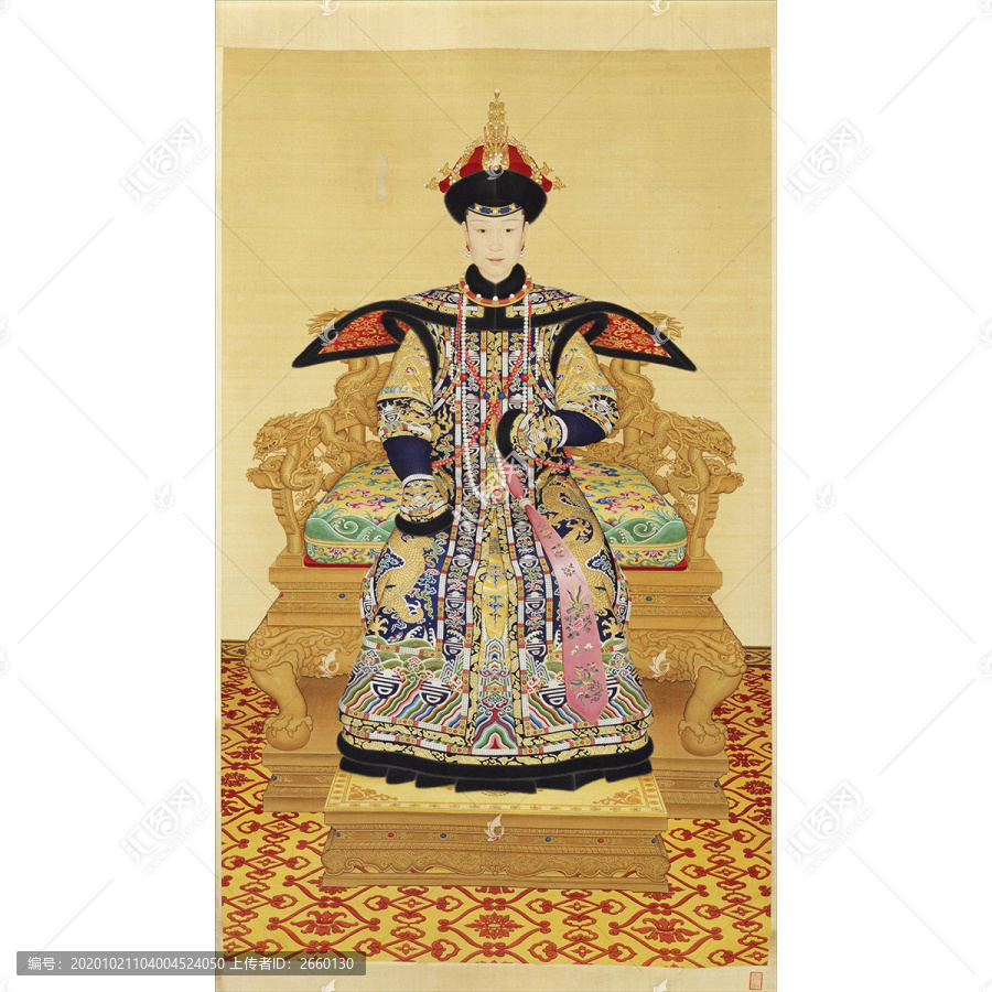 郎世宁孝贤纯皇后朝服像