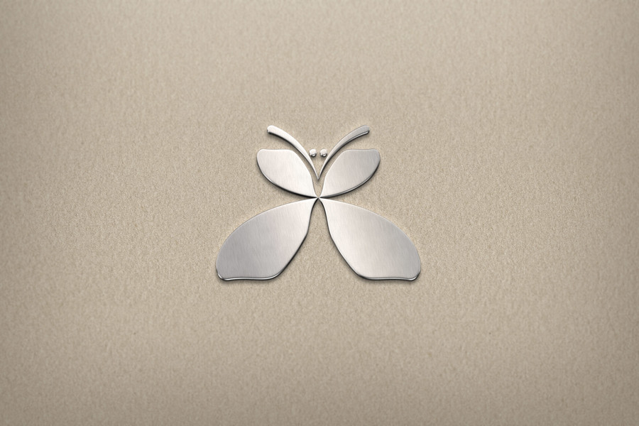 可爱蝴蝶logo设标志商标