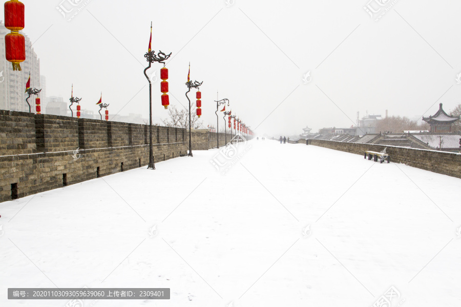 城墙雪景