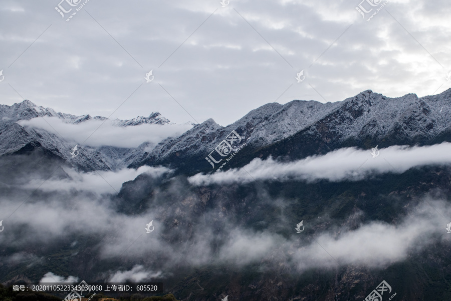 雪山1大山雾景1丹巴1雾景