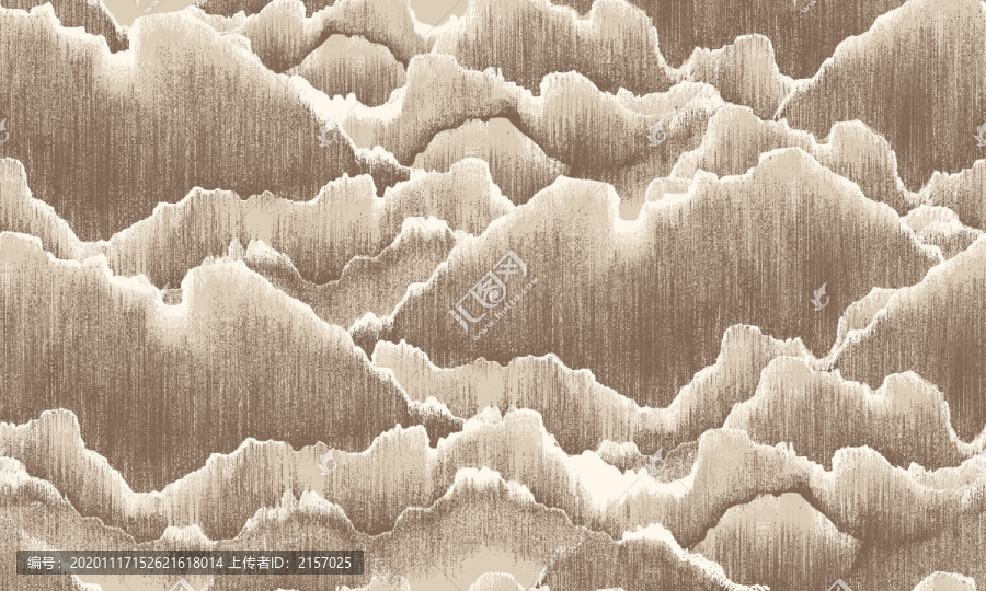 新中式山峰画抽象水墨画客厅地毯