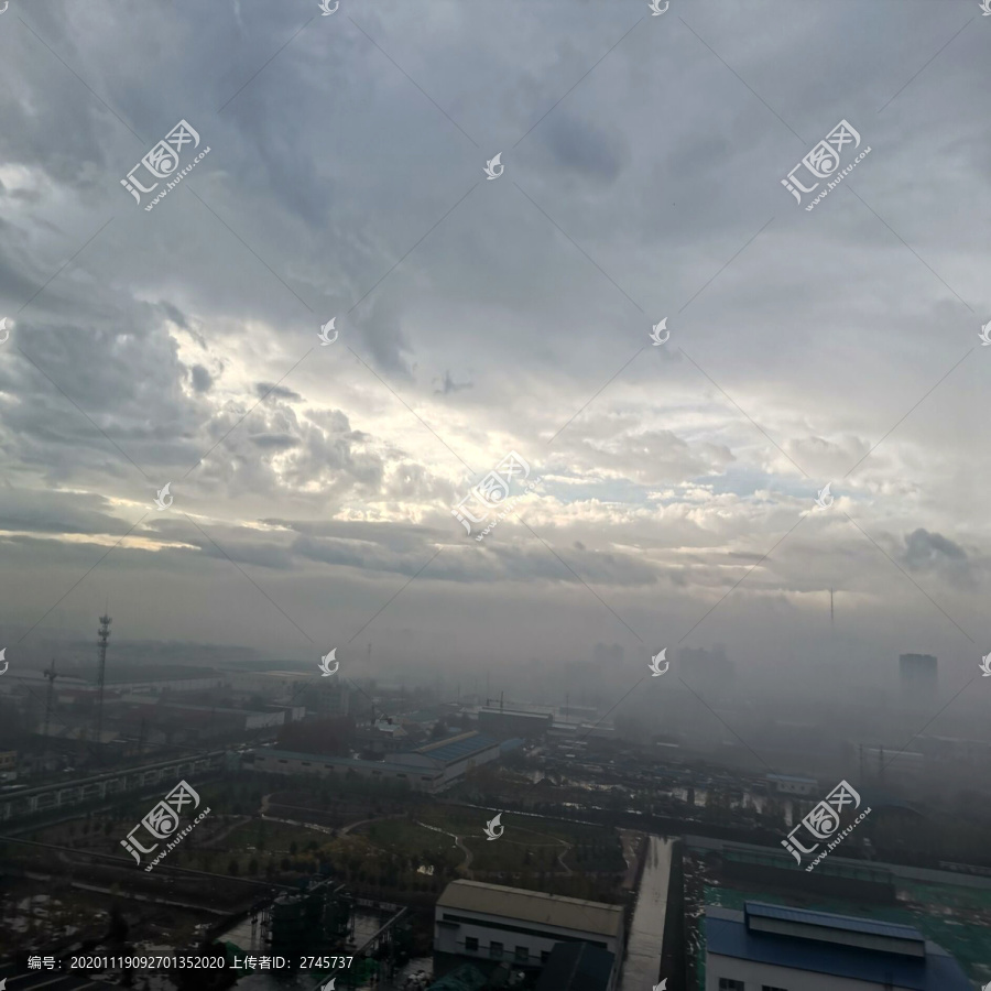 雾霾大气污染工业园区环境污染
