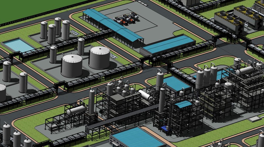 化工效果图模型建设
