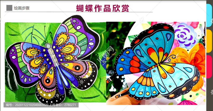 蝴蝶家族的服装大赛儿童创意绘画