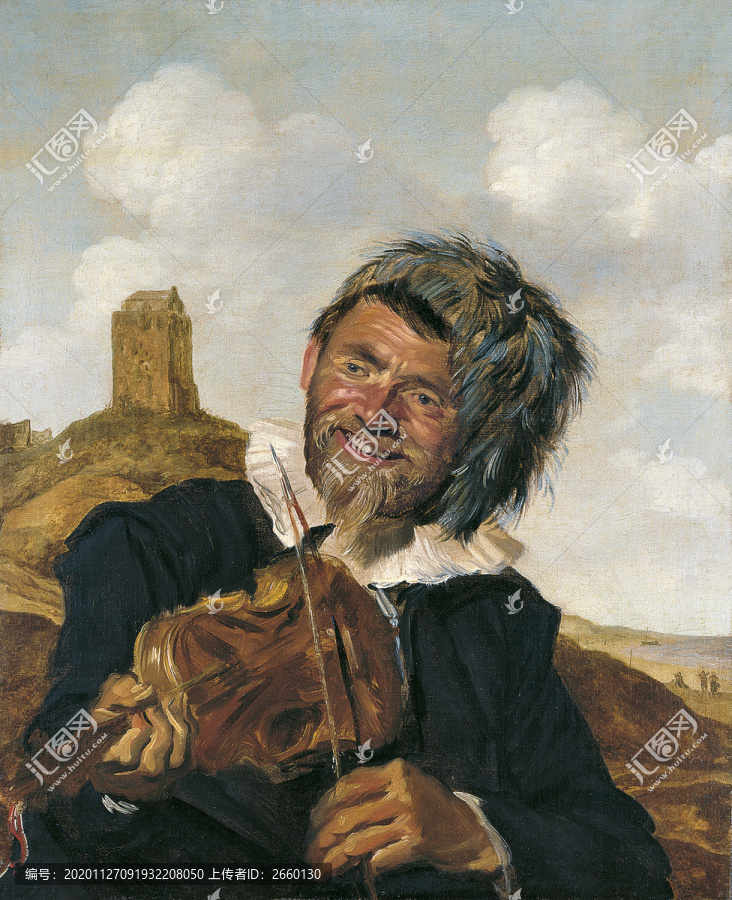 弗兰斯·哈尔斯拉小提琴的人油画