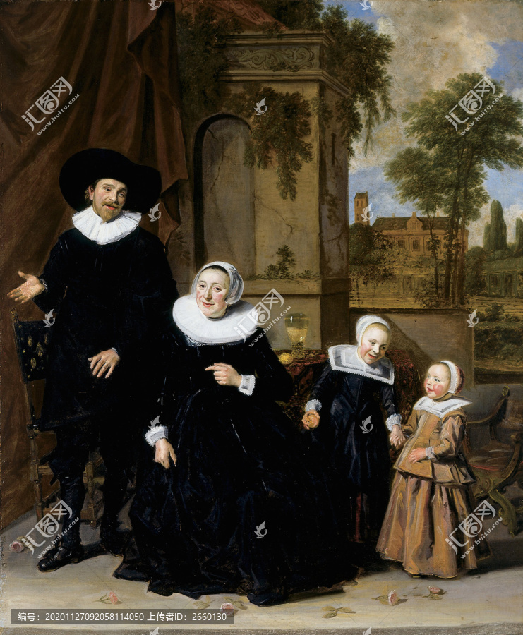 弗兰斯·哈尔斯幸福一家人肖像油画