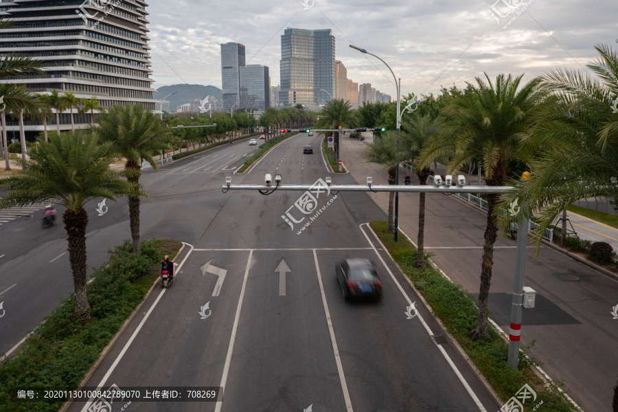 中国城市道路和监控摄像头