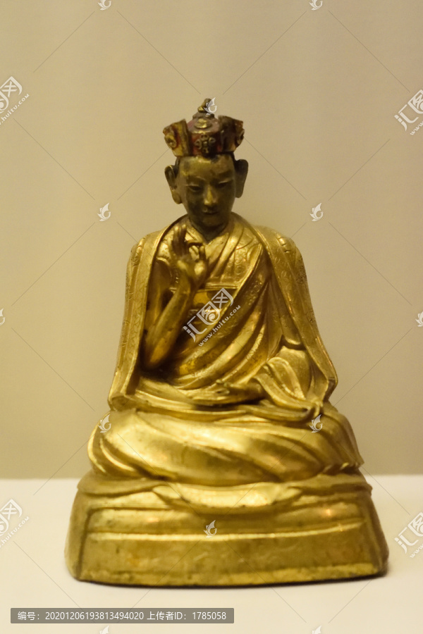 鎏金铜白丹意希宁波坐像