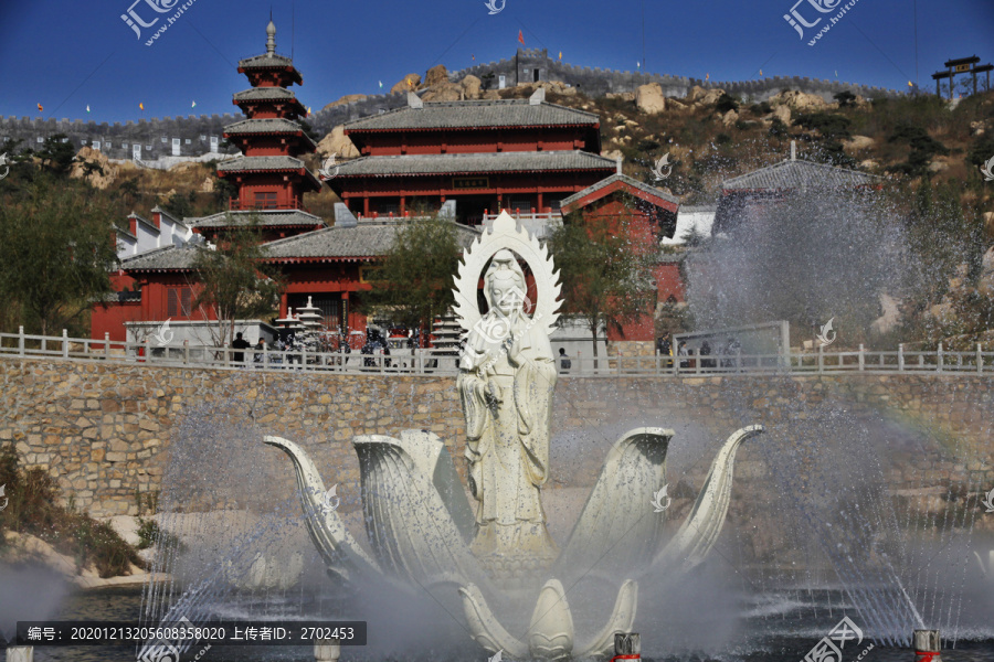 莒南天马岛甘露寺前圣水观音