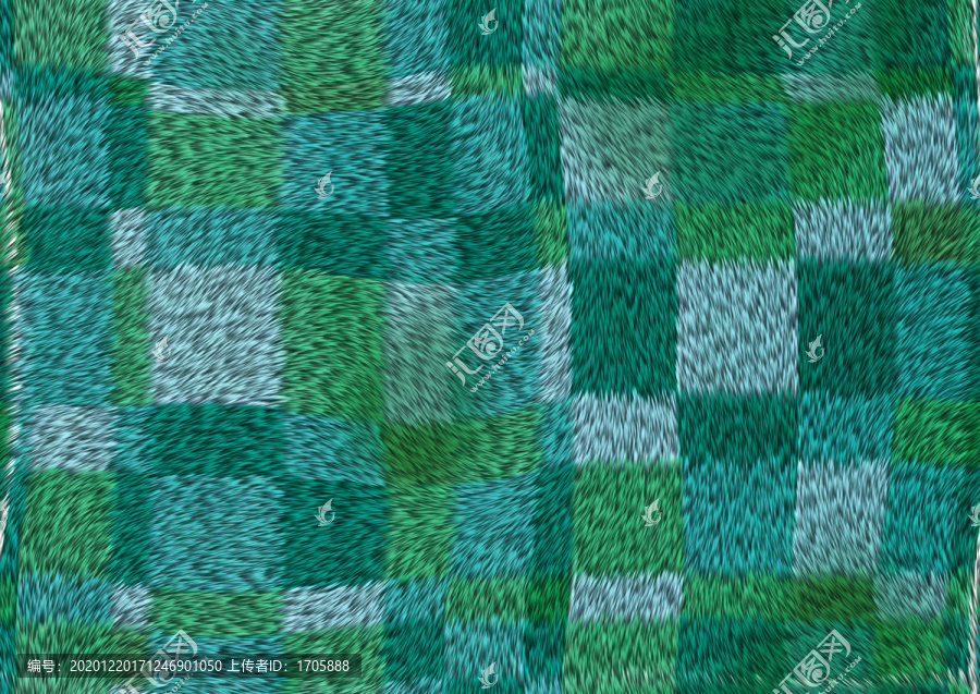 绿色几何地毯