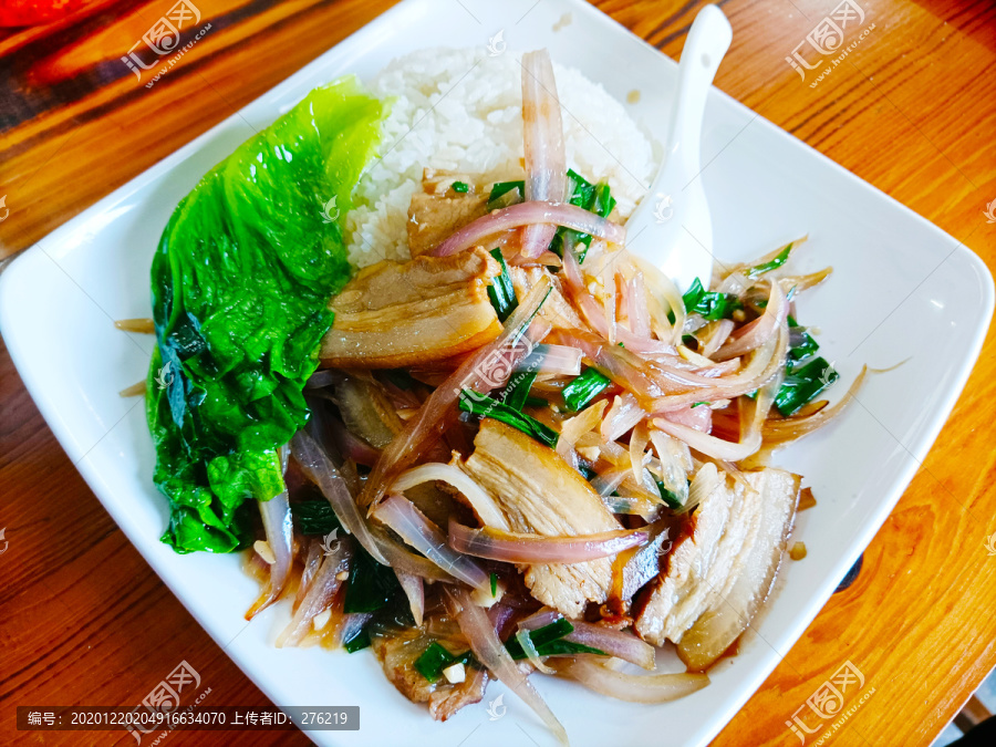 洋葱回锅肉饭
