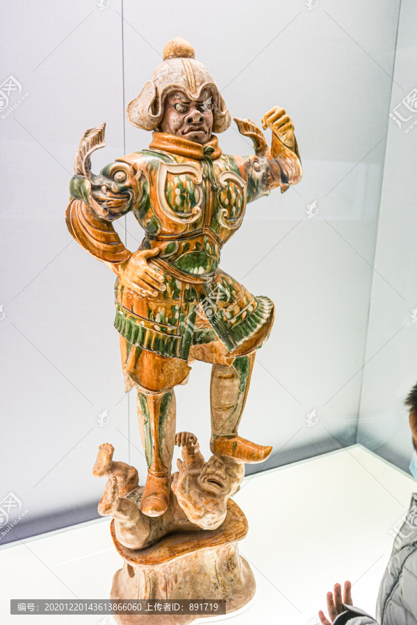 天王俑 Lokapala 唐陶人形 66cm 9kg 武人俑