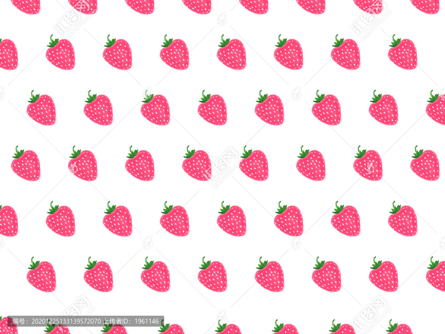 水粉草莓底纹