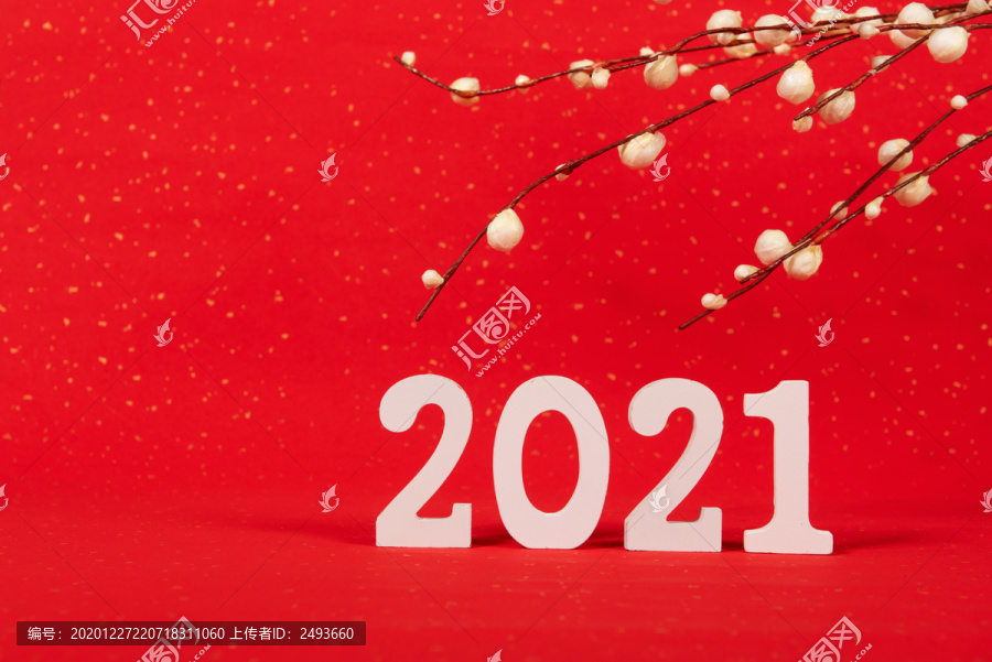 2021新年春节红色背景