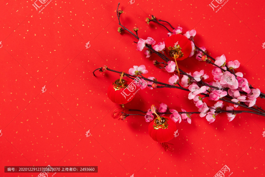 新年春节梅花背景