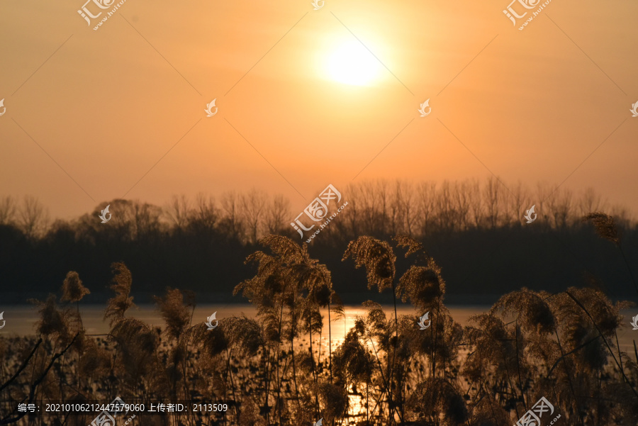 夕阳下颐和园绚烂如画