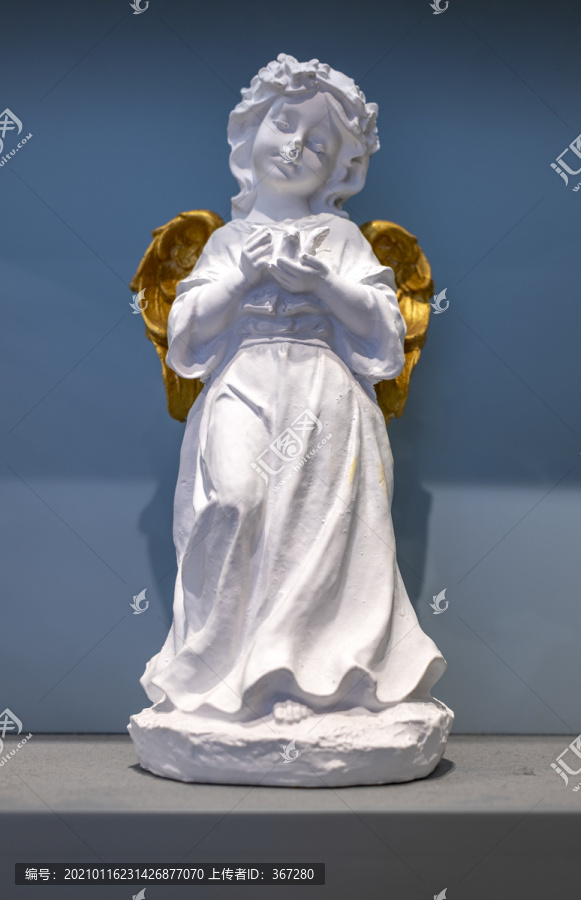 美丽的小天使石膏像,雕塑艺术,文化艺术,摄影素材,汇图网www.huitu.com