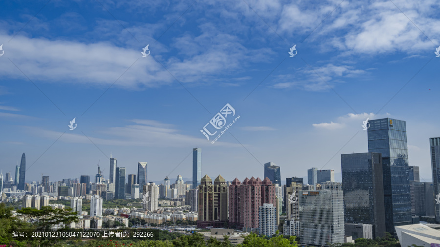 远眺深圳市中心建筑