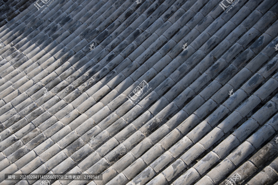 山西西湾村北方传统民居瓦房屋顶