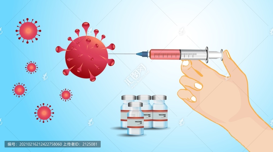 疫苗接种抗击新冠病毒手持注射器