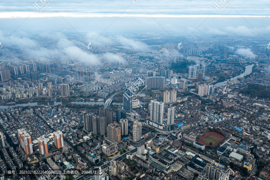 广东省中山市岐江云海全景