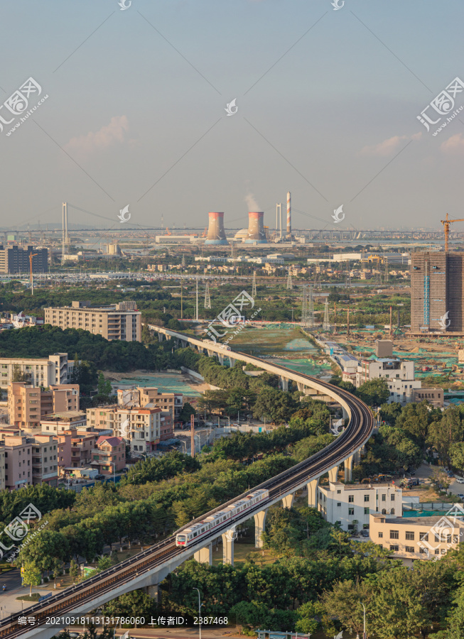 广州地铁蕉门地铁站的列车